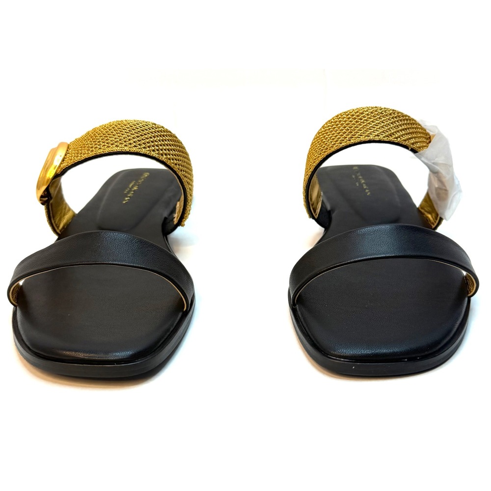 Donna Karan New York Harwin Slide Dress Sandals Black Size 9M NWT/BOX